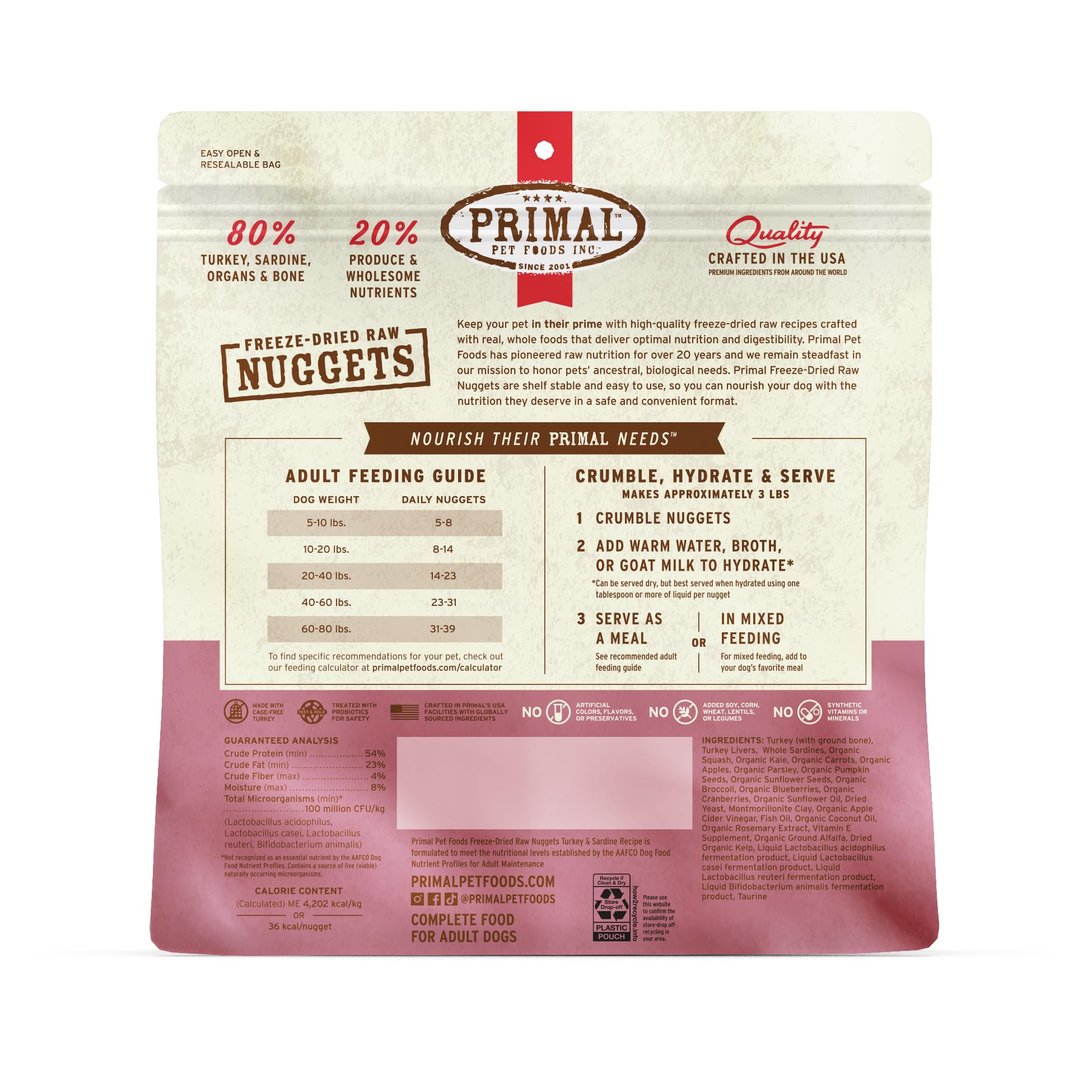 Primal Pet Foods dog-meal-servings: easy serving sizes and precise portions.