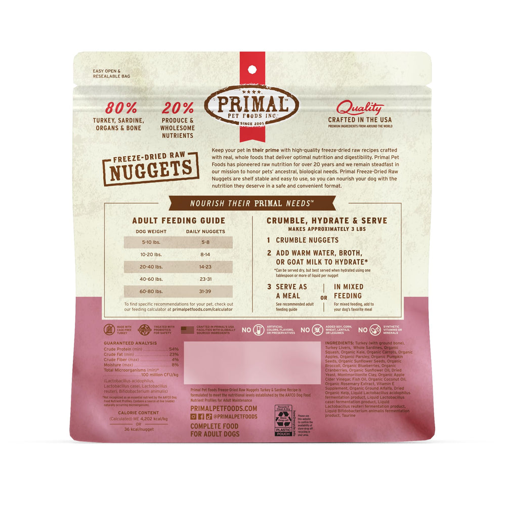 Primal Pet Foods dog-meal-servings: easy serving sizes and precise portions.