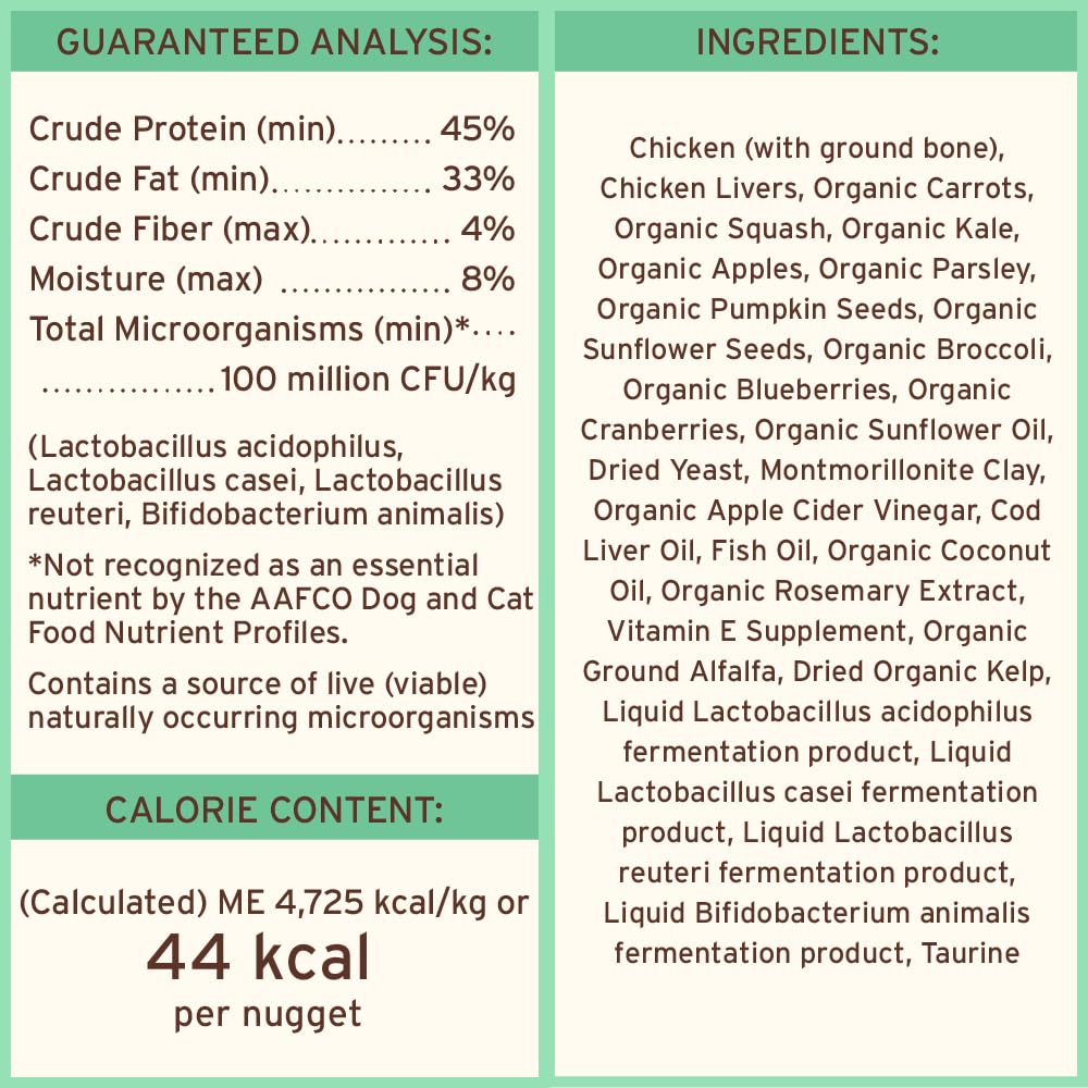 Primal Pet Foods organic fruits and vegetables closeup highlight real ingredients.