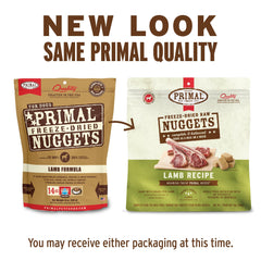 Primal freeze-dried lamb nuggets served as a topper to boost flavor and nutrition.