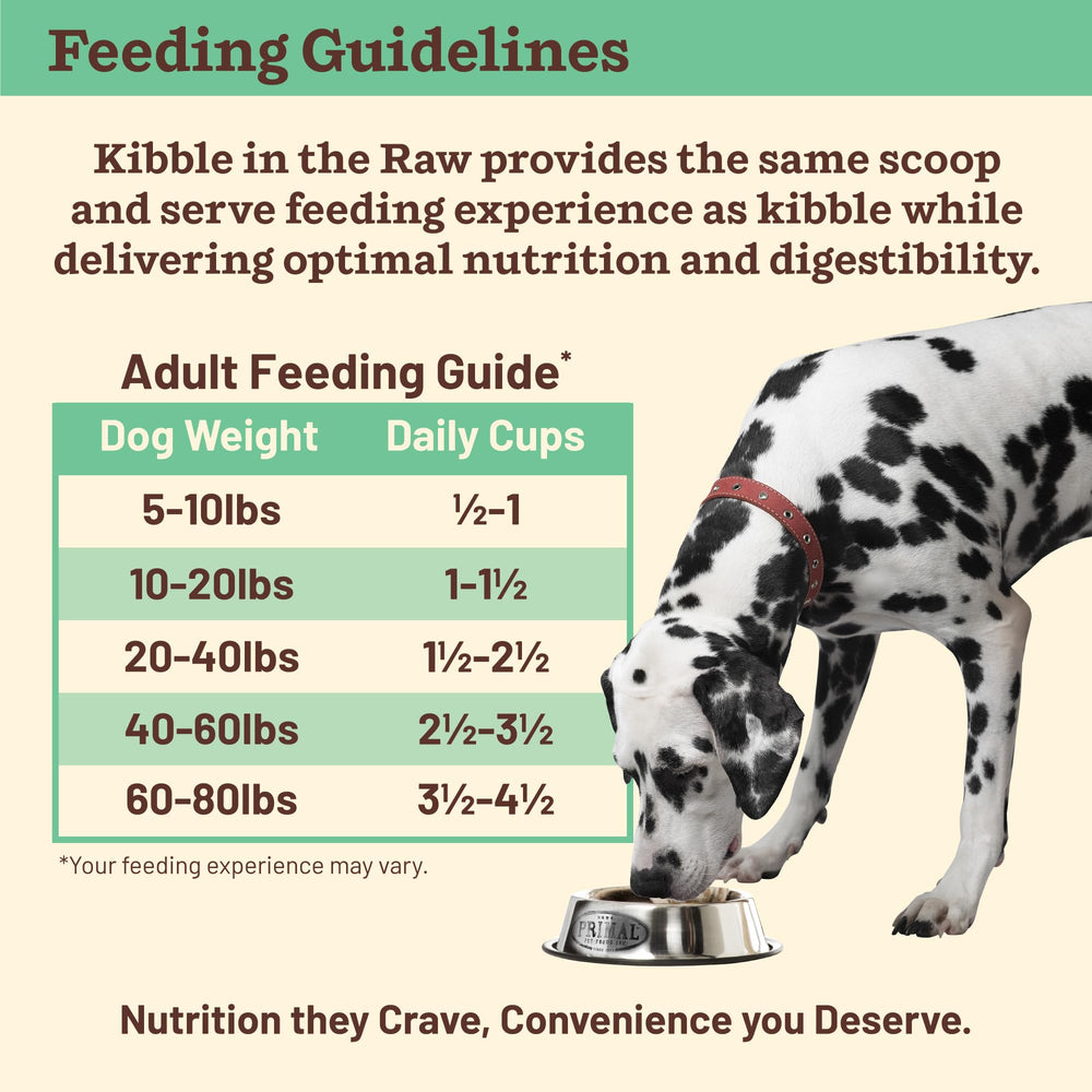 Primal Kibble image with probiotic note hints at digestive health