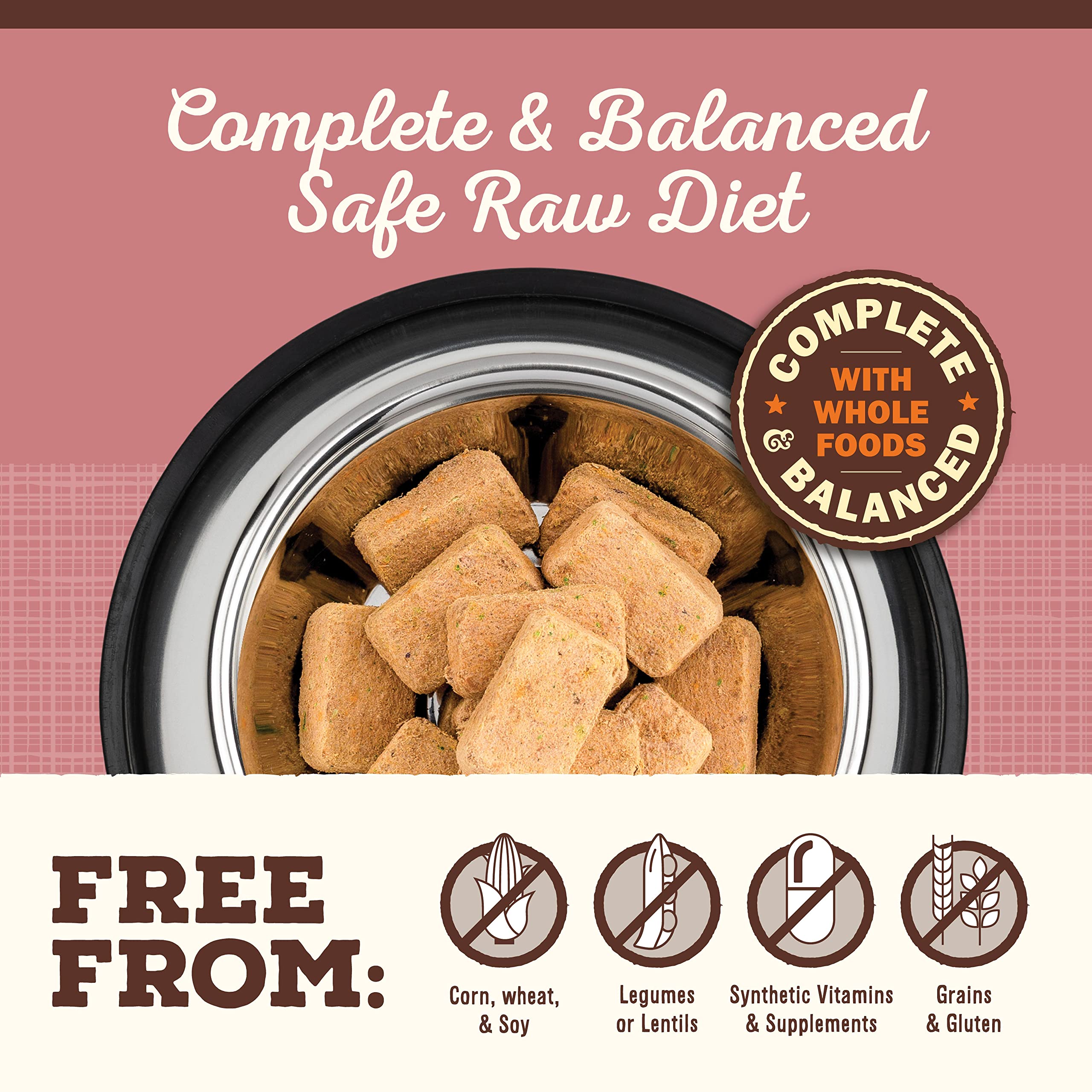 Primal Pet Foods whole-food-ingredients: no synthetic vitamins or minerals in the mix.