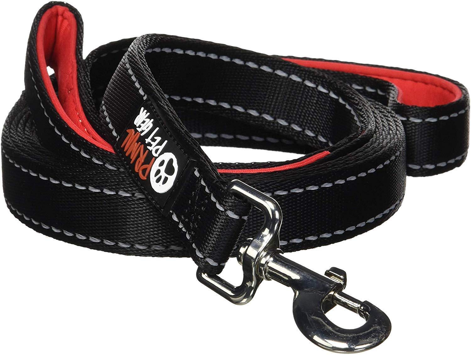 Primal Pet Gear dual-handle leash backed by a 1-year replacement warranty.
