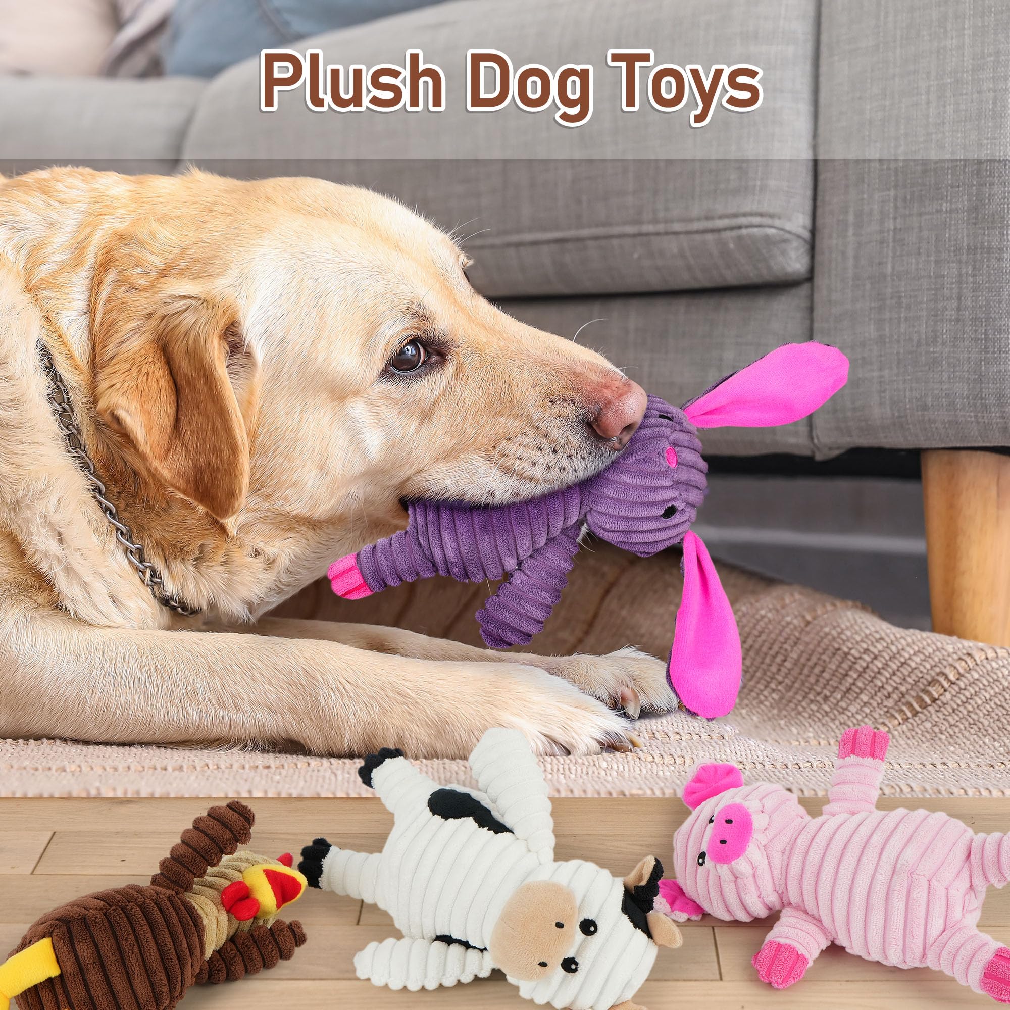 Prime Pets 5-pack pink pig plush toy encourages curious indoor play and soft companionship.