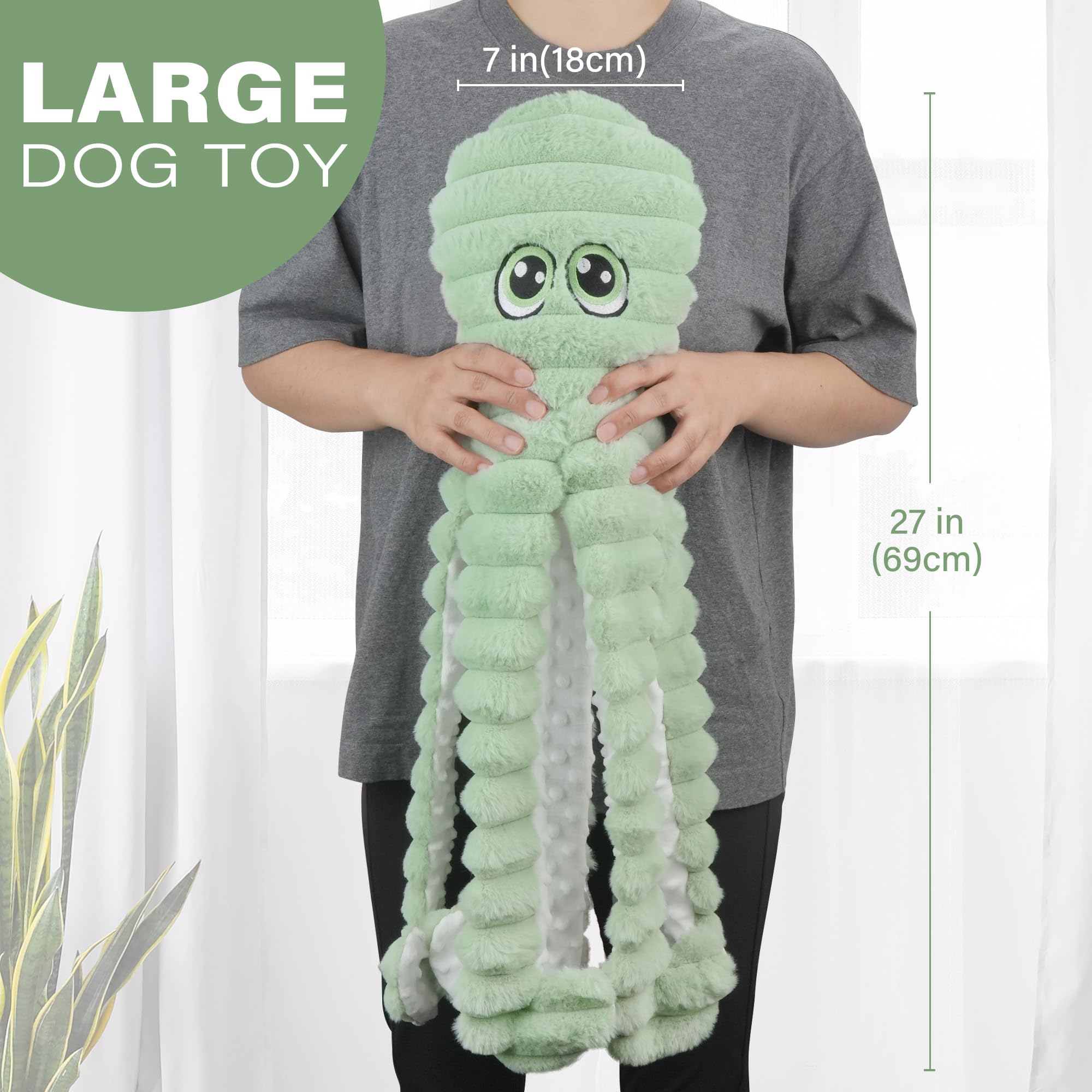 Prime Pets octopus toy legs crinkle invite exploration and playtime fun.