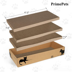 PrimePets two-sided scratch pad offers double durability for ongoing play