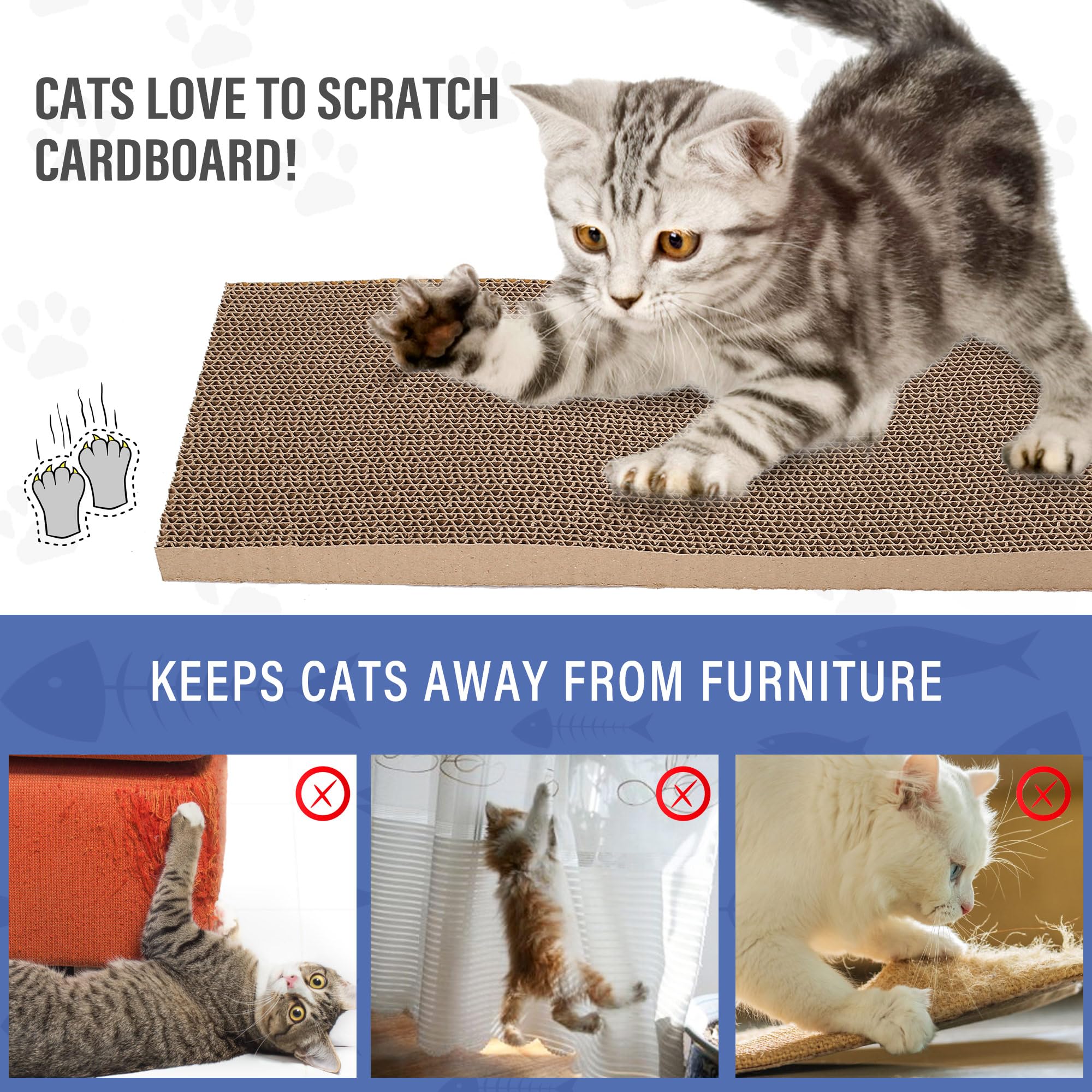 PrimePets cat scratcher box design provides a cozy resting and scratching hub