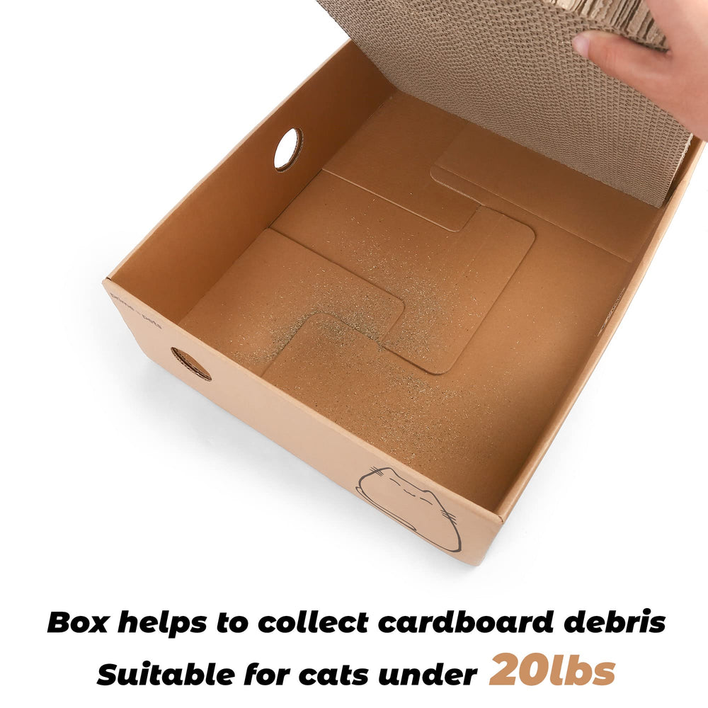 PrimePets eco-friendly cardboard construction supports sustainable, natural scratching surfaces.