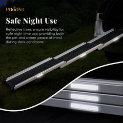 PRIORPET Dog Ramp anti-slip surface provides secure footing in wet conditions.