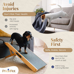 PRIORPET folded-flat 3-inch profile for compact storage and portability