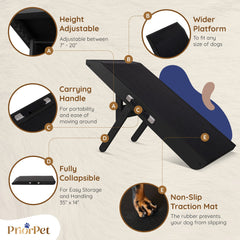 Priorpet ramp folded flat for compact storage and portability