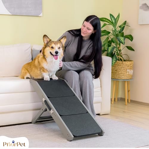 PRIORPET easy-store-dog-steps folds flat for compact storage.