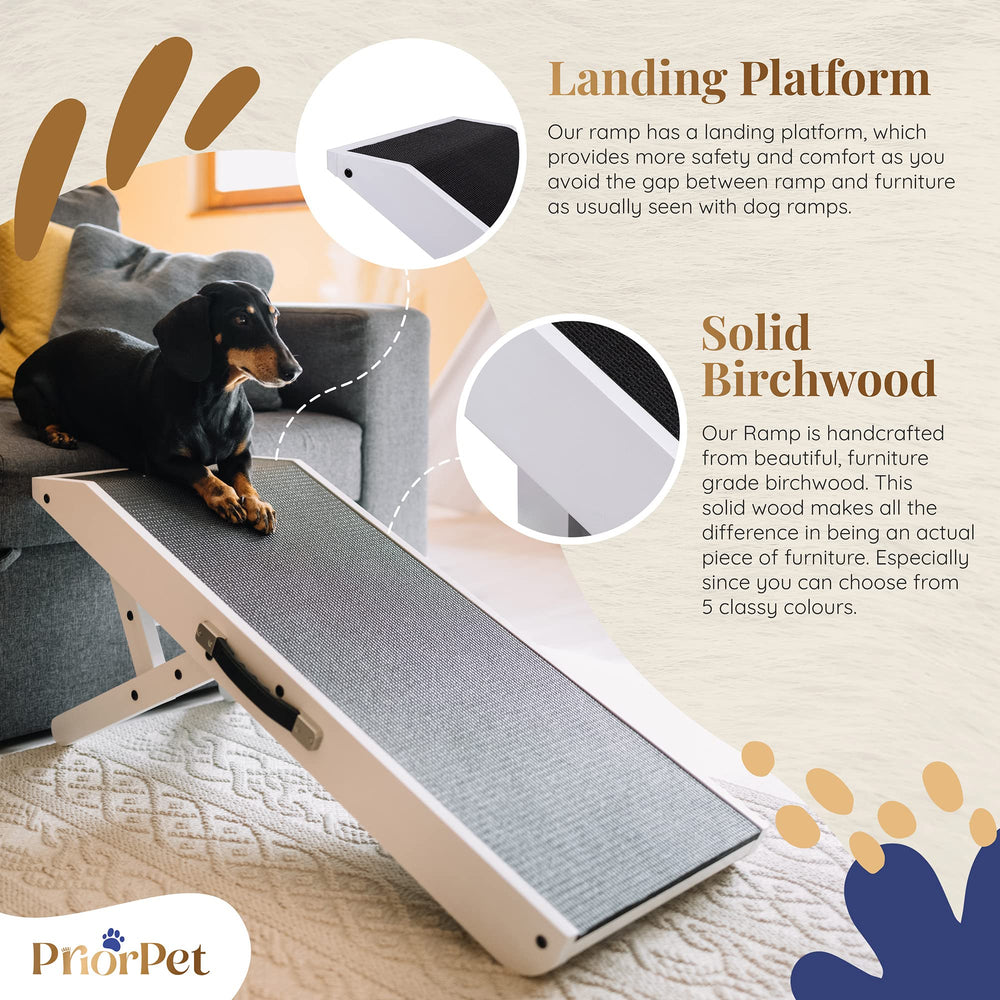 PriorPet folding dog ramp compact enables easy storage and transport.