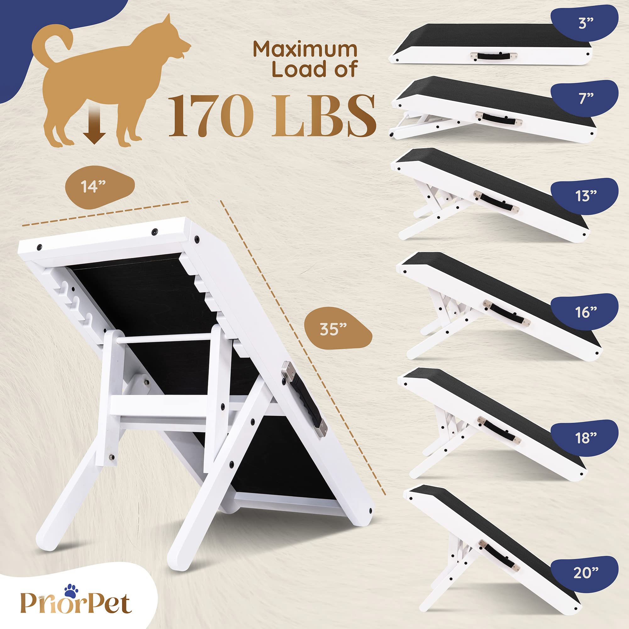 PriorPet landing-deck safety delivers a seamless transition onto couches or beds.