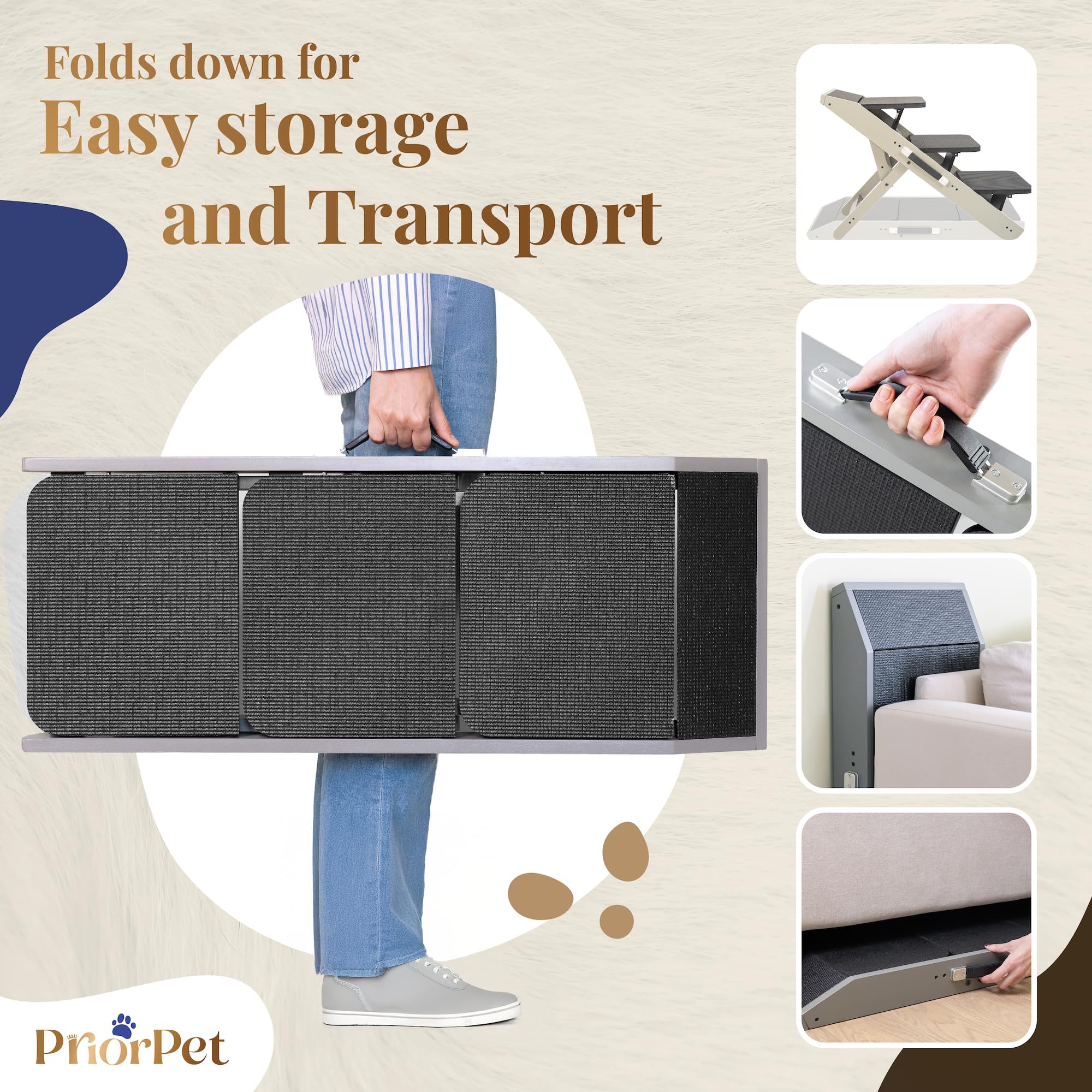 PRIORPET landing-platform-connects design improves access to elevated surfaces.