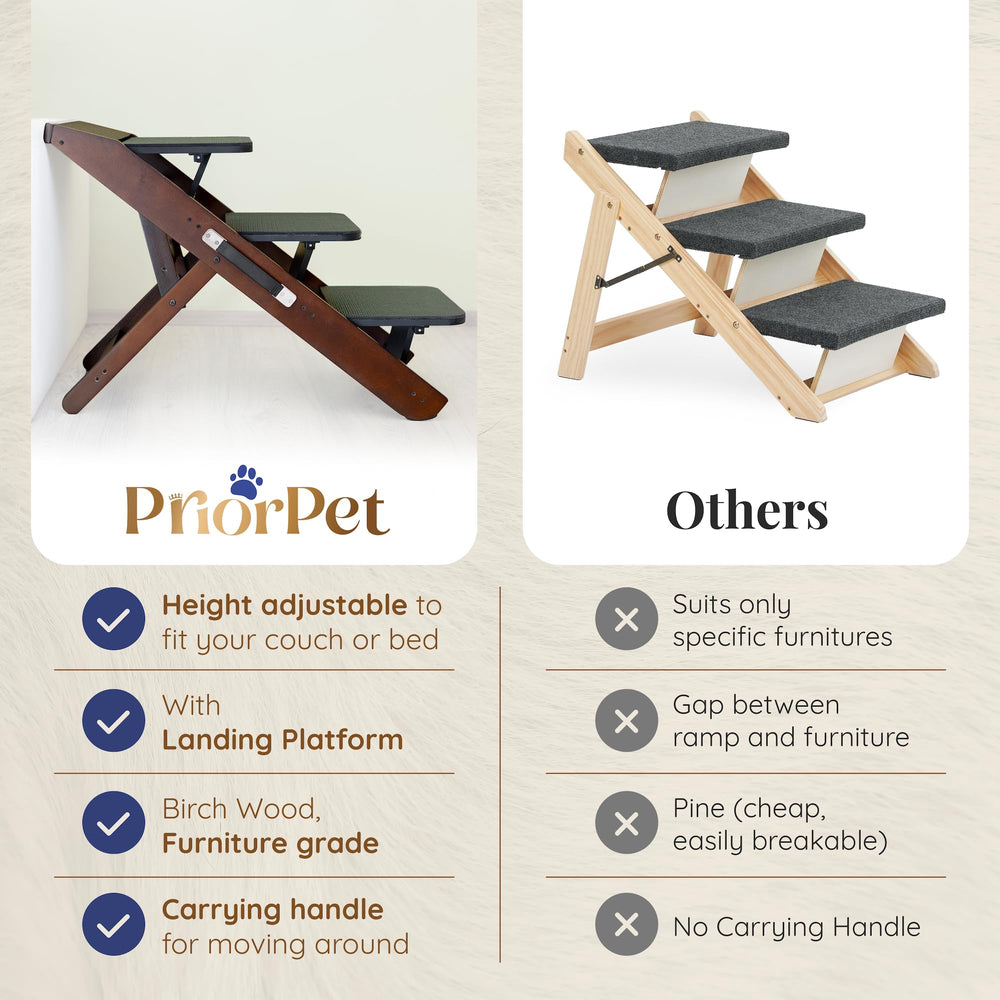 PRIORPET non-slip rubber surface provides traction during climbs