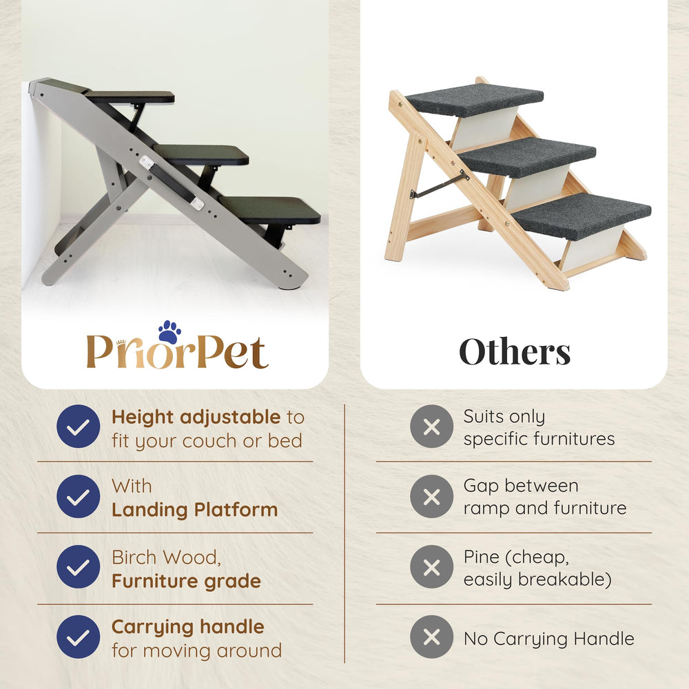 PRIORPET small-dogs-friendly-dog-ramp supports petite pets with gentle incline.