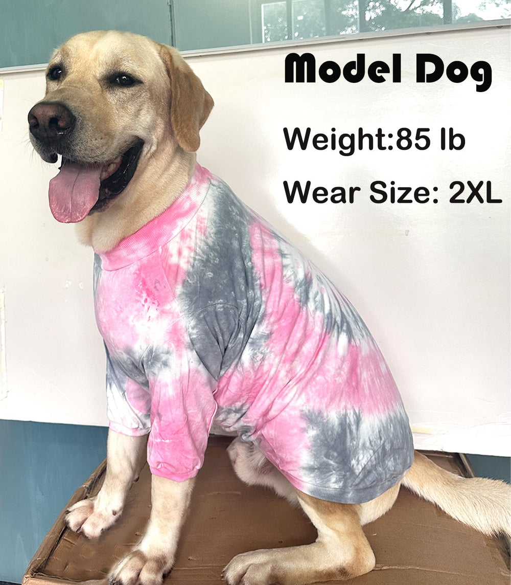 PriPre dog pink tie-dye t-shirt ideal for outdoor outings and events.