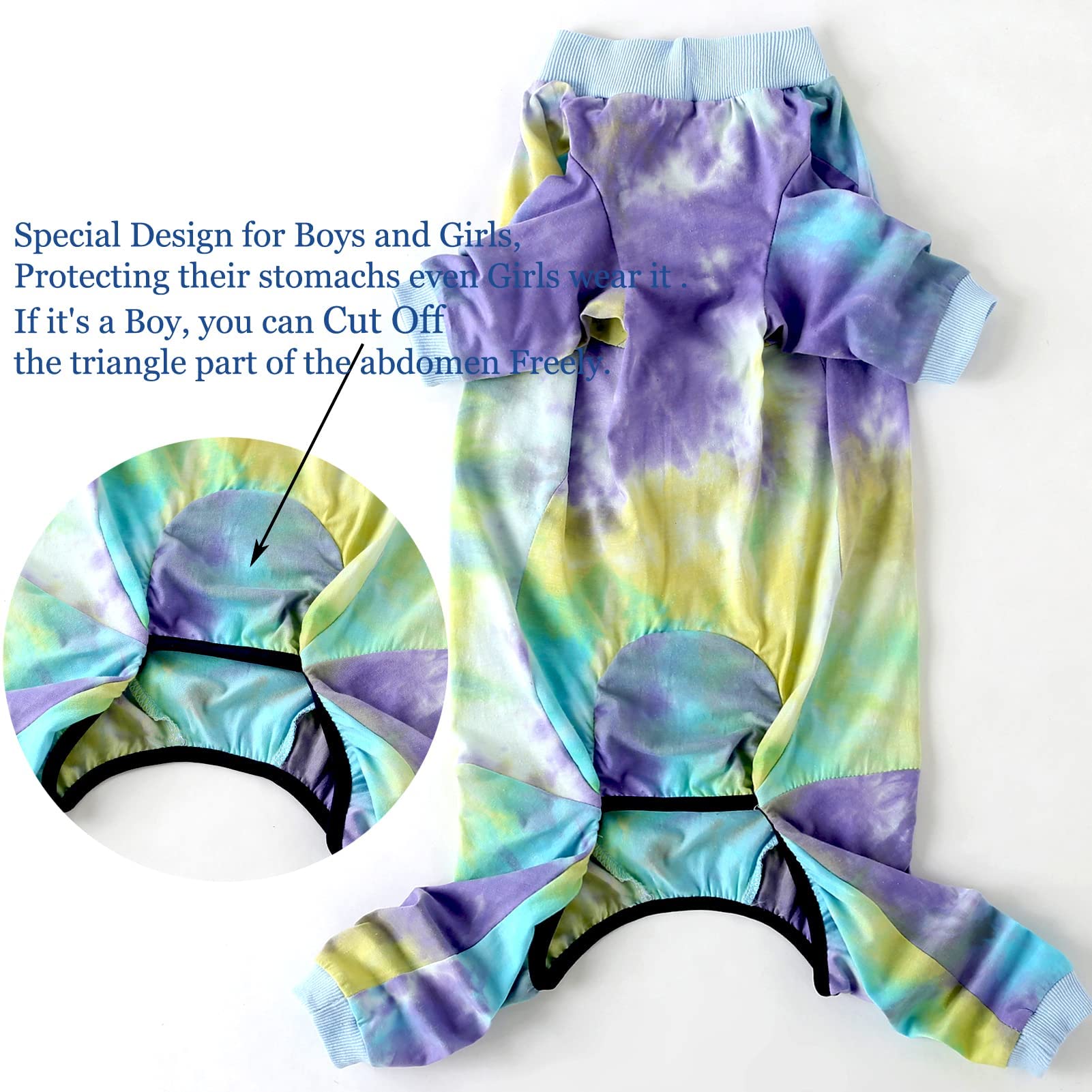 PriPre dog pjs ribbed-hem elastic highlights secure fit and easy slip-on design