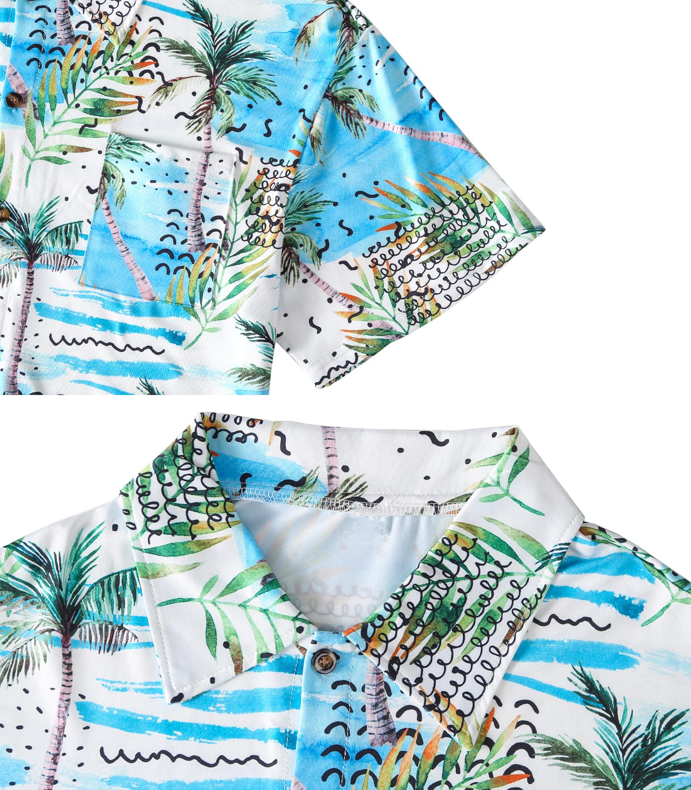 PriPre dog shirt Hawaii blue buckle close-up shows adjustable fit