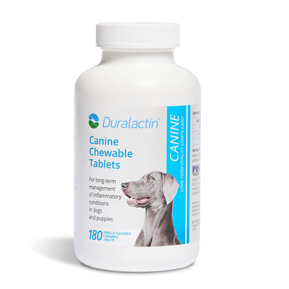 PRN Duralactin dog chews vanilla flavor – supports joint comfort for dogs.