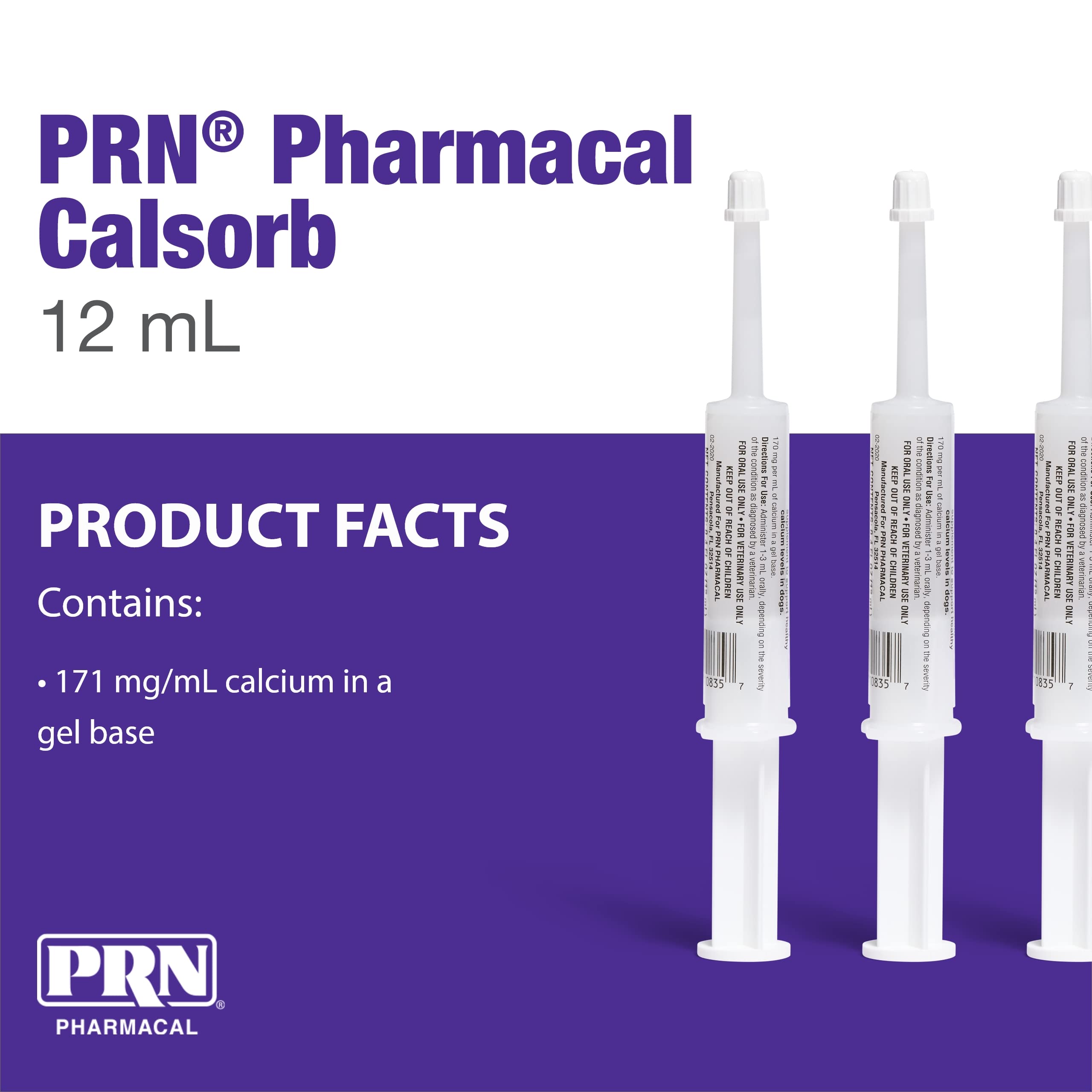 PRN Pharmacal Calsorb gel texture shows smooth calcium delivery.