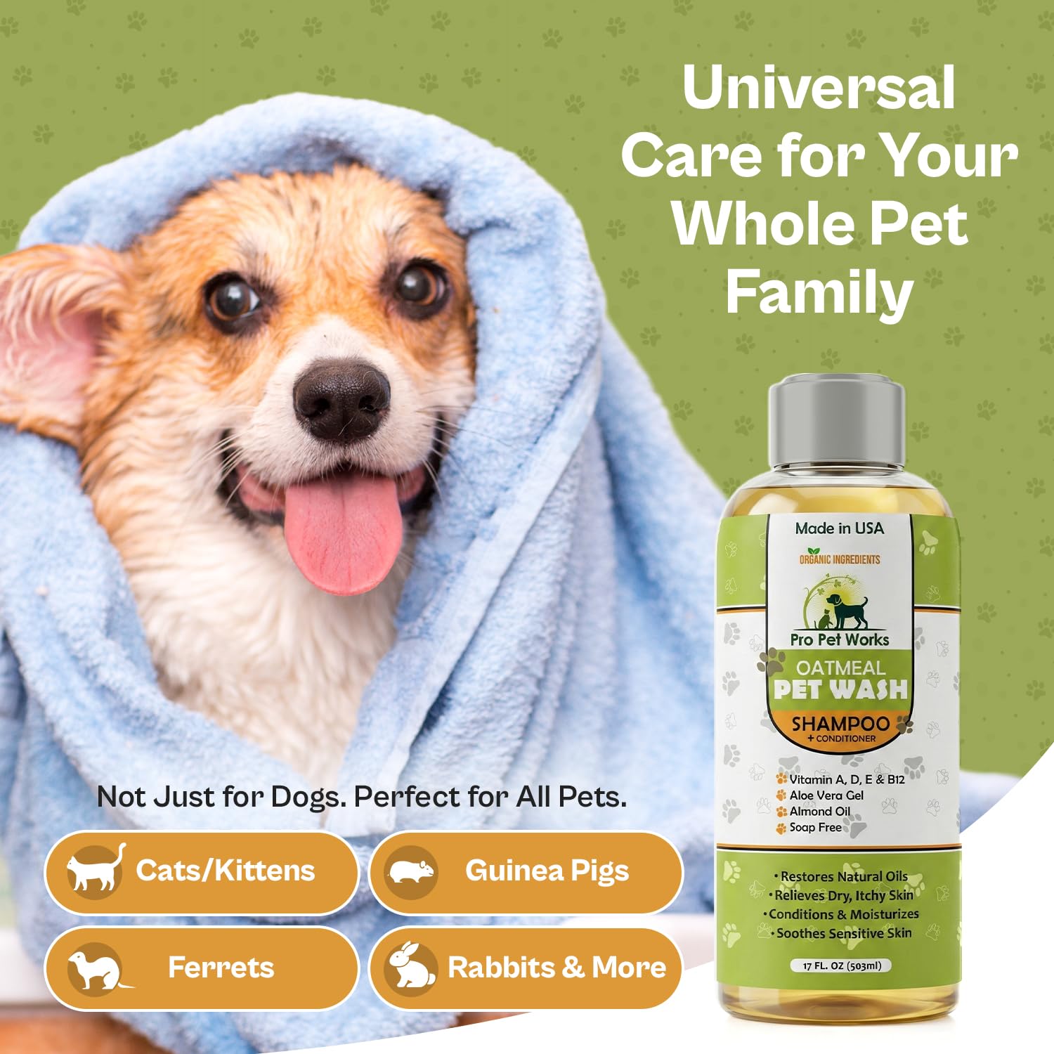 Pro Pet Works tearless formulation keeps bath time gentle on eyes