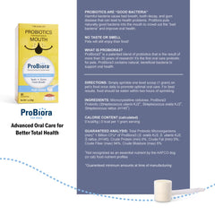 Probiora for Dogs scoop-dispense demonstrates easy daily sprinkle on meals.