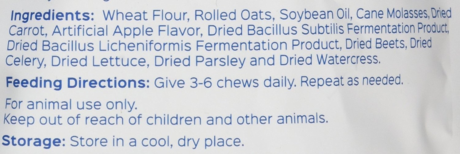 Probios Horse Treats in a feeding bowl ready for daily digestion support.