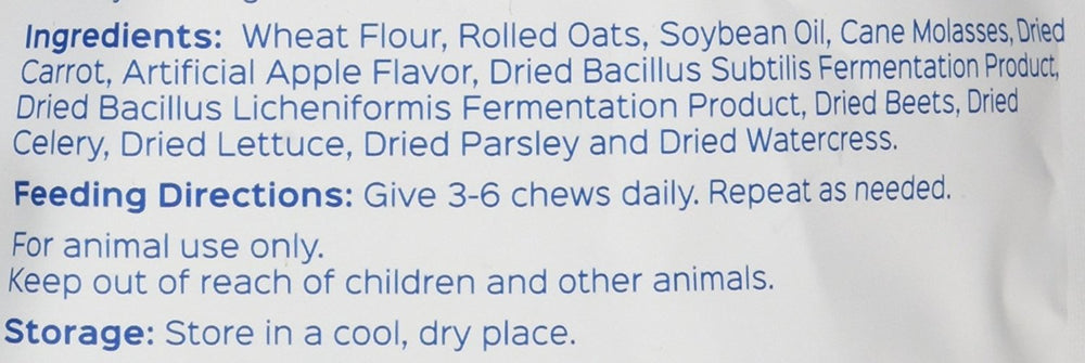 Probios Horse Treats in a feeding bowl ready for daily digestion support.