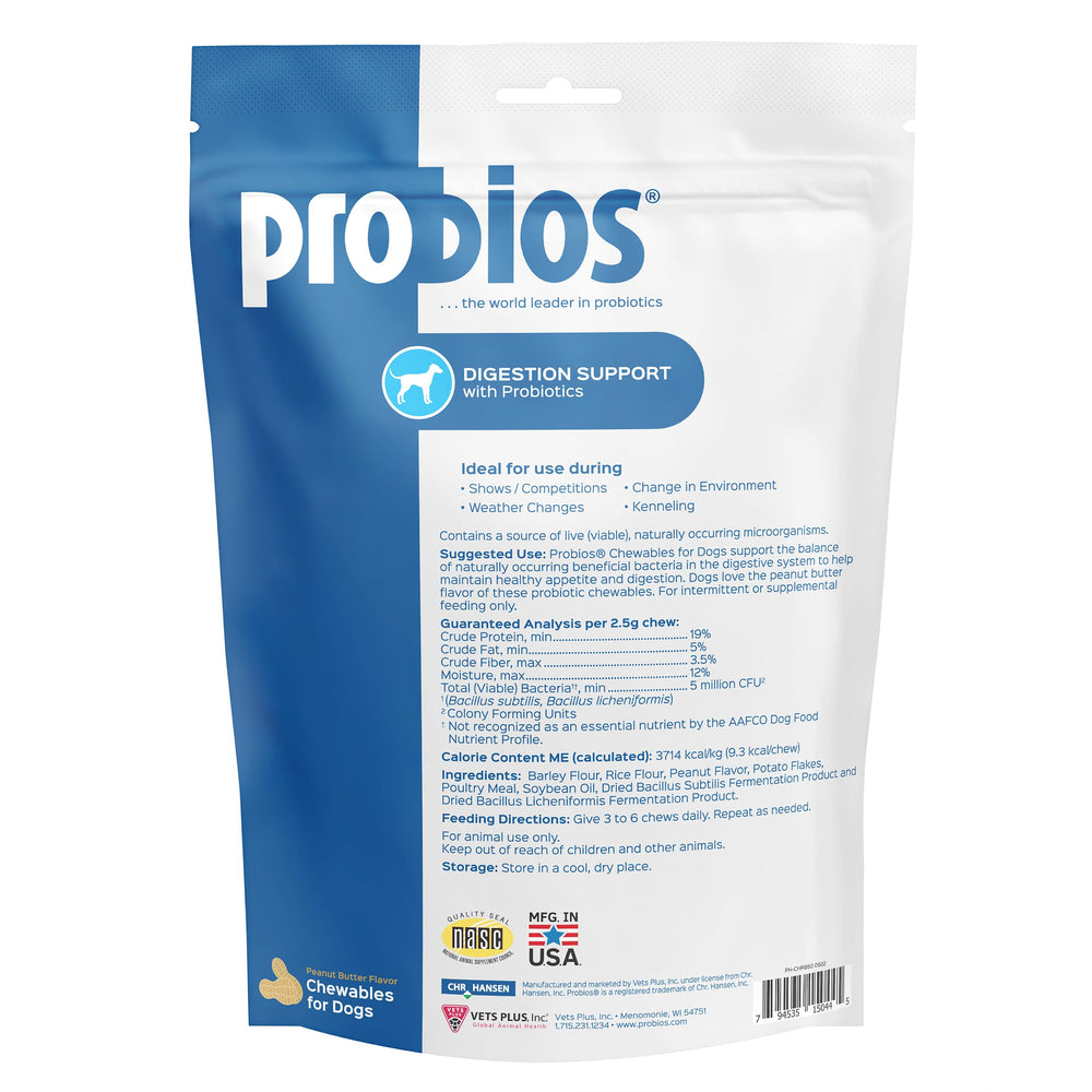 NASC-certified Probios packaging highlighting quality standards.
