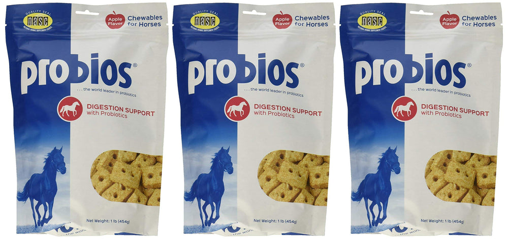 Probios probiotic horse treats packaging close-up with label details