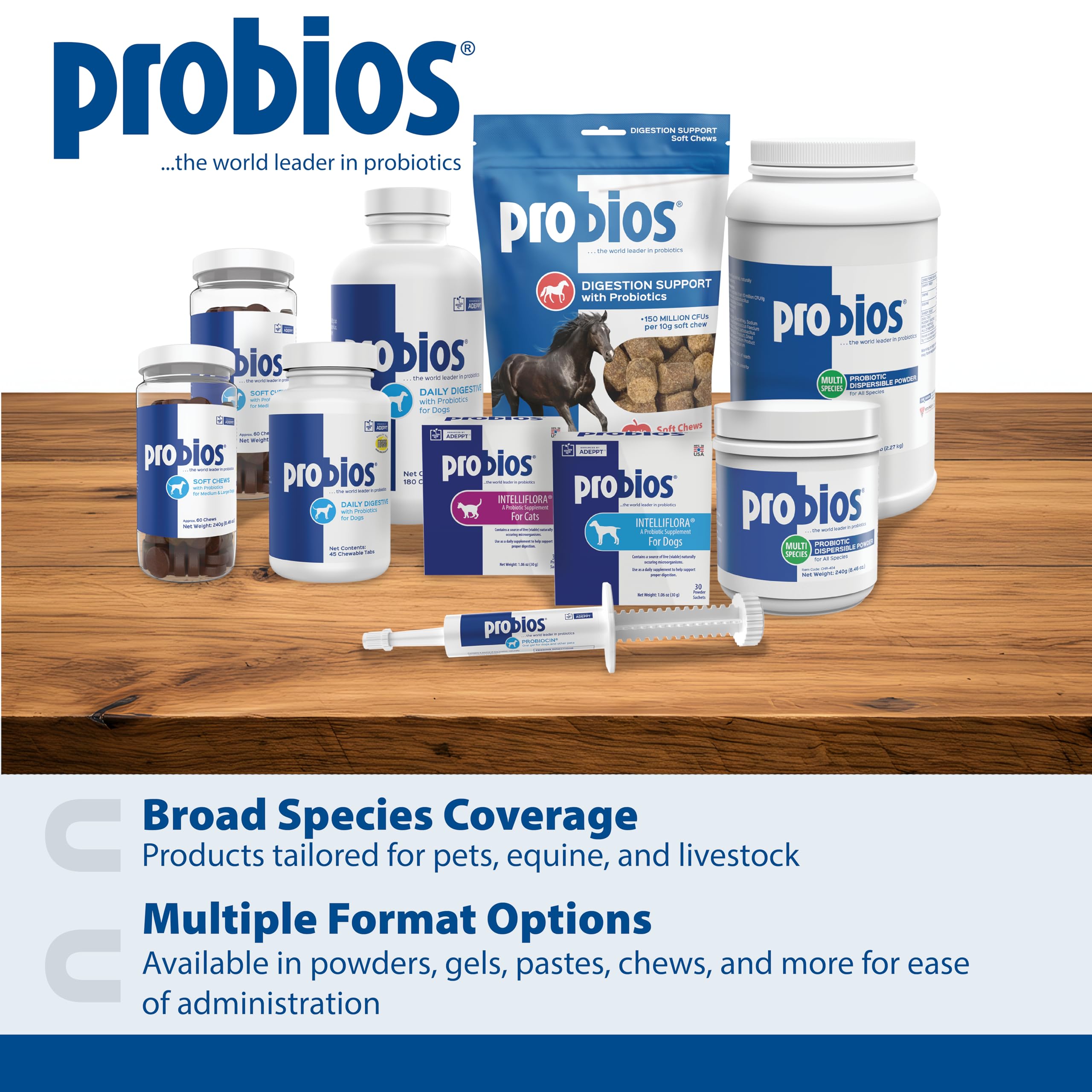 Probios probiotic blend remains shelf-stable for reliable ongoing use.