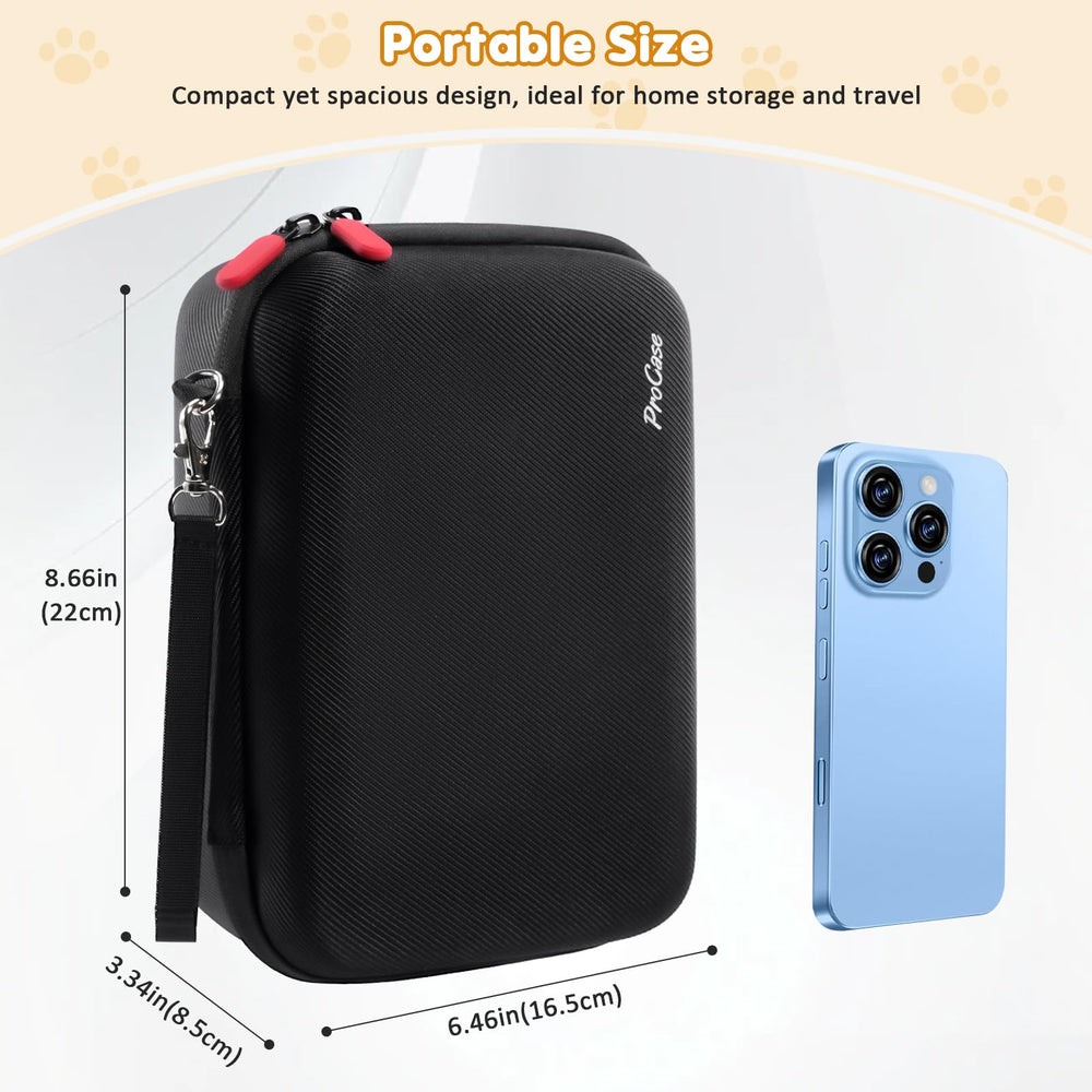 ProCase carrying strap enables easy travel and on-the-go grooming.
