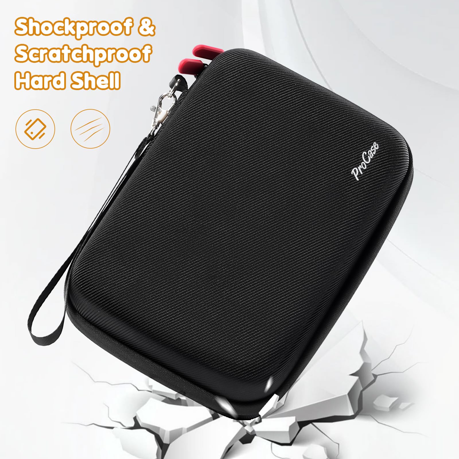 ProCase grooming case bottom hook-and-loop fastener keeps tools from rattling.