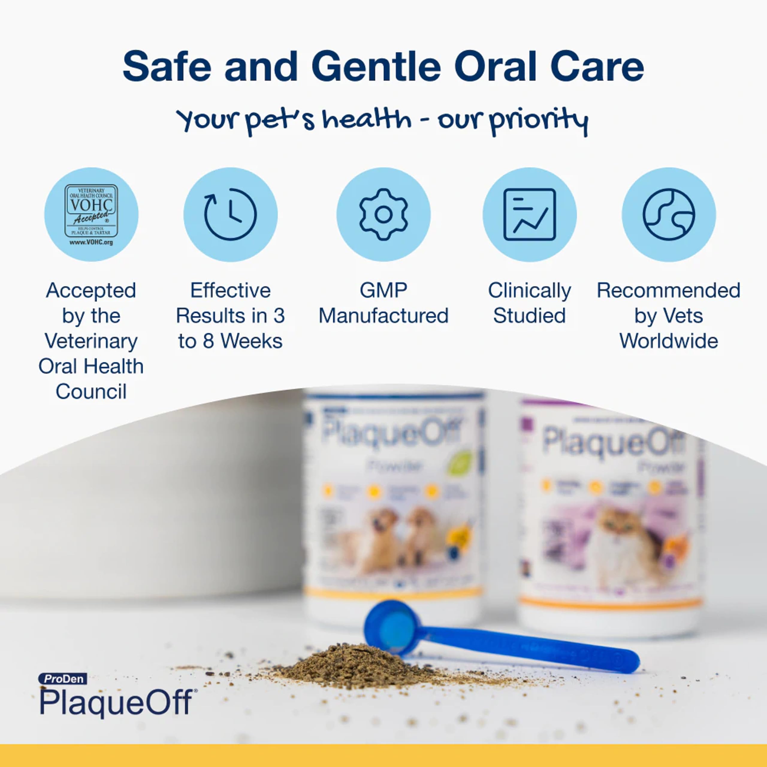 ProDen PlaqueOff powder cat-breath close-up promotes fresher cat breath