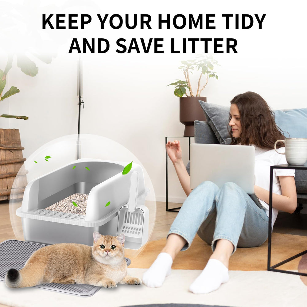 Prodigen stainless litter box easy disassembly for storage.