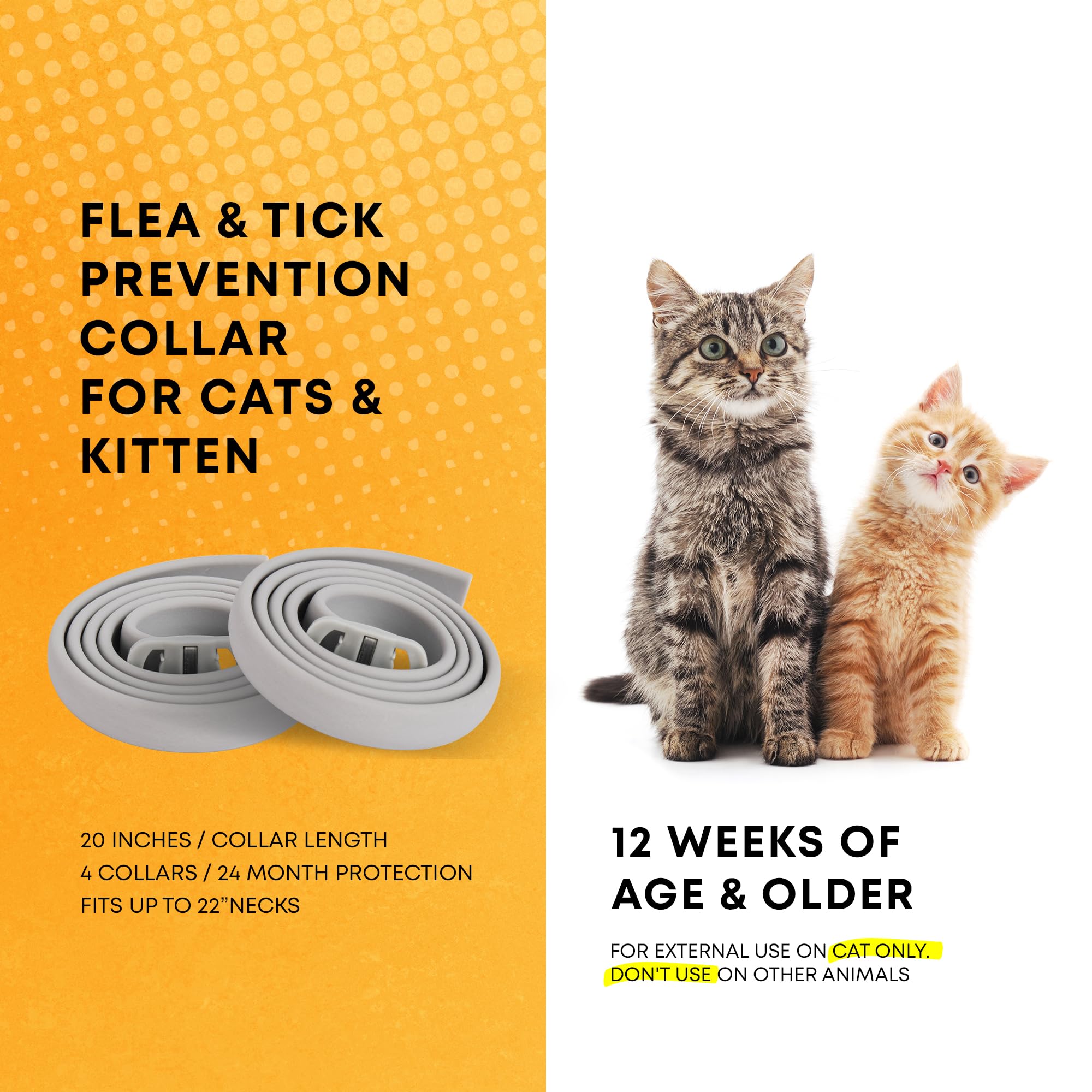 ProElobara cat collar adjustable fit for kittens to large cats.