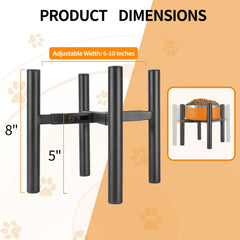 PROERR Lifted Dog Bowl Stand anti-slip feet prevent sliding during meals.