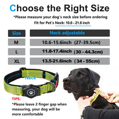 PROFAVO AirTag Dog Collar night glow and reflective stitching for safer evening walks