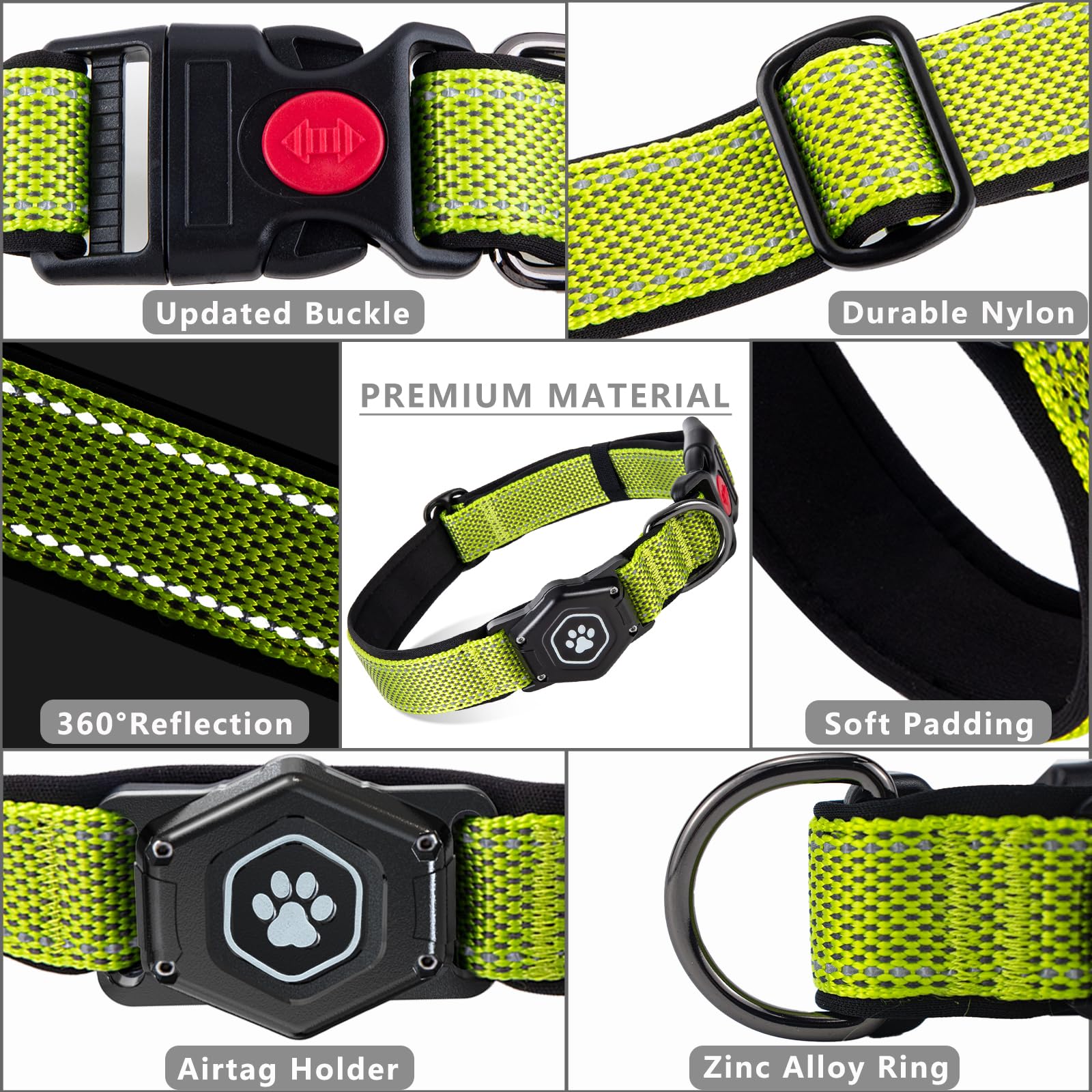 PROFAVO AirTag Dog Collar includes soft sponge pad for comfortable all-day wear