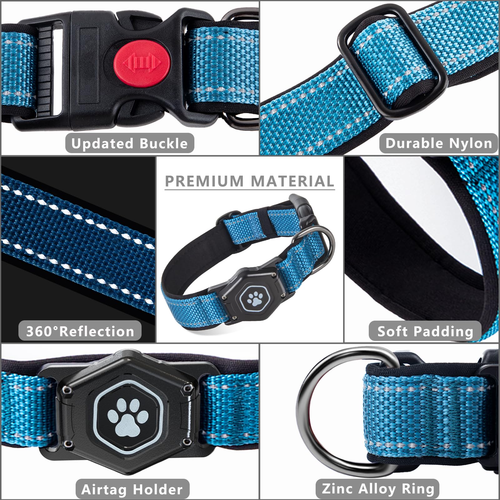 PROFAVO AirTag Collar includes soft sponge pad for comfortable extended wear.