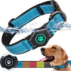 PROFAVO AirTag dog collar waterproof holder protects AirTag during rain and play