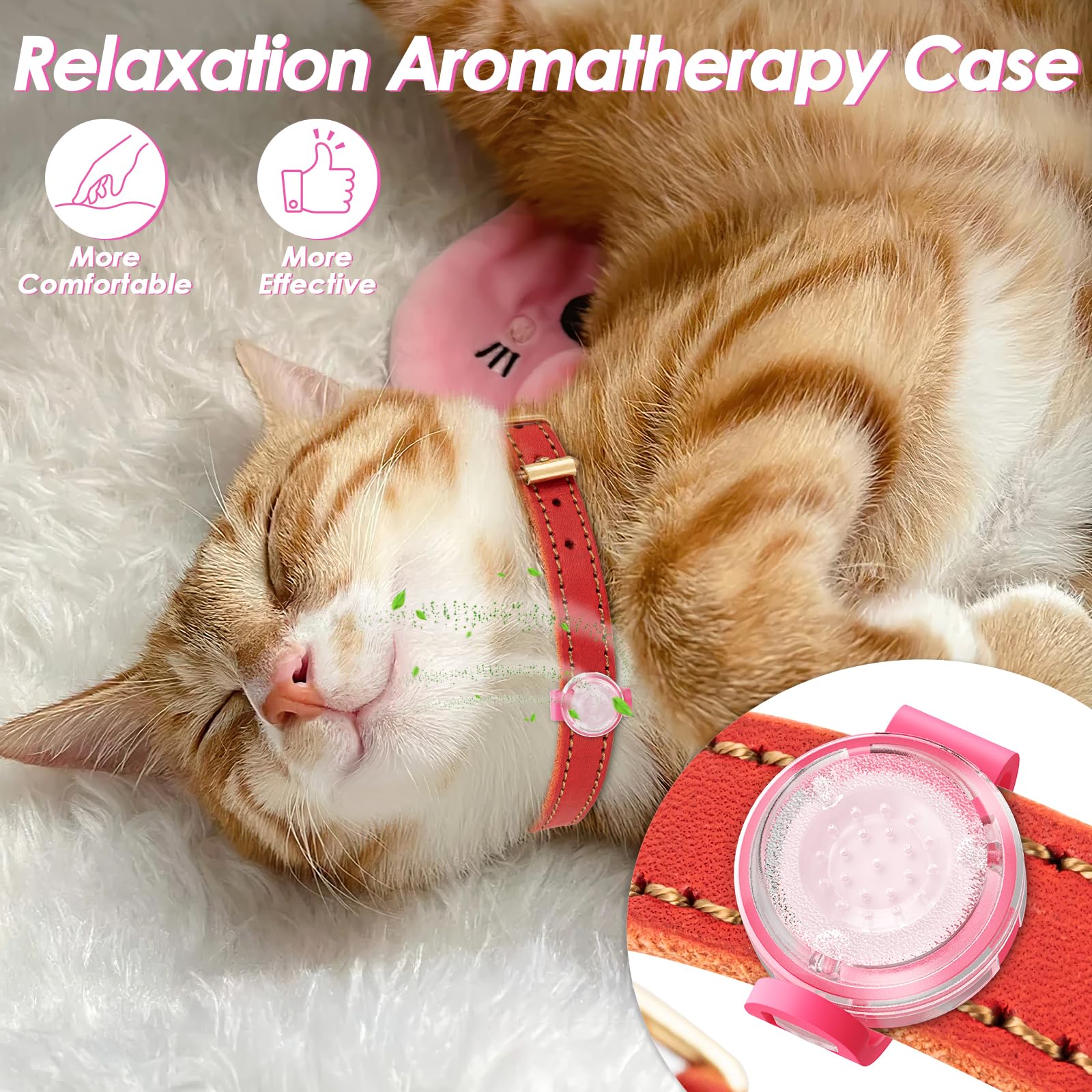 PROFAVO Cat Pheromone Calming Diffuser silicone-kit-installation demonstrates quick collar fitting.