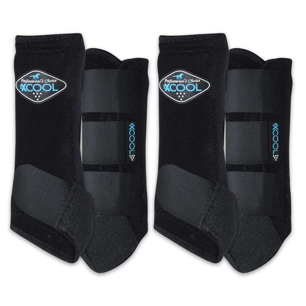 Professional's Choice 2XCool boot front view with breathable panels for active horses.