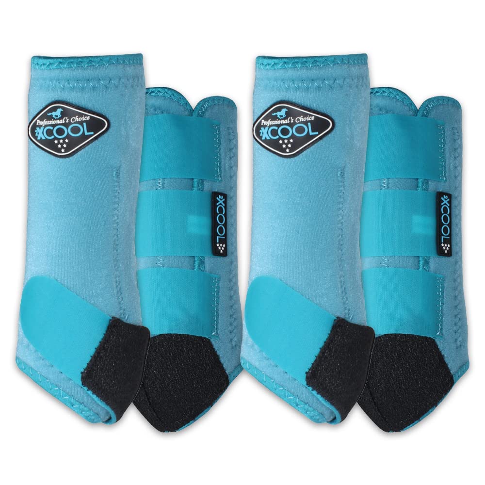 Professional's Choice 2XCool boots lateral view with breathable shell for active horses during workouts