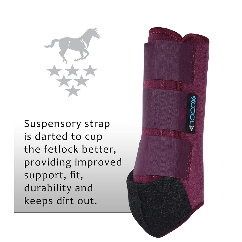 Professional's Choice 2XCool boot on horse during walk showing comfortable protection in motion