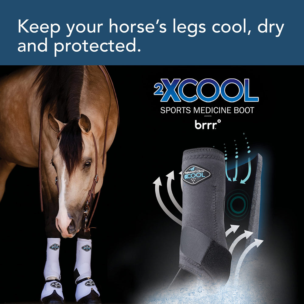 Professional's Choice 2XCOOL boots moisture-wicking action keeps legs dry