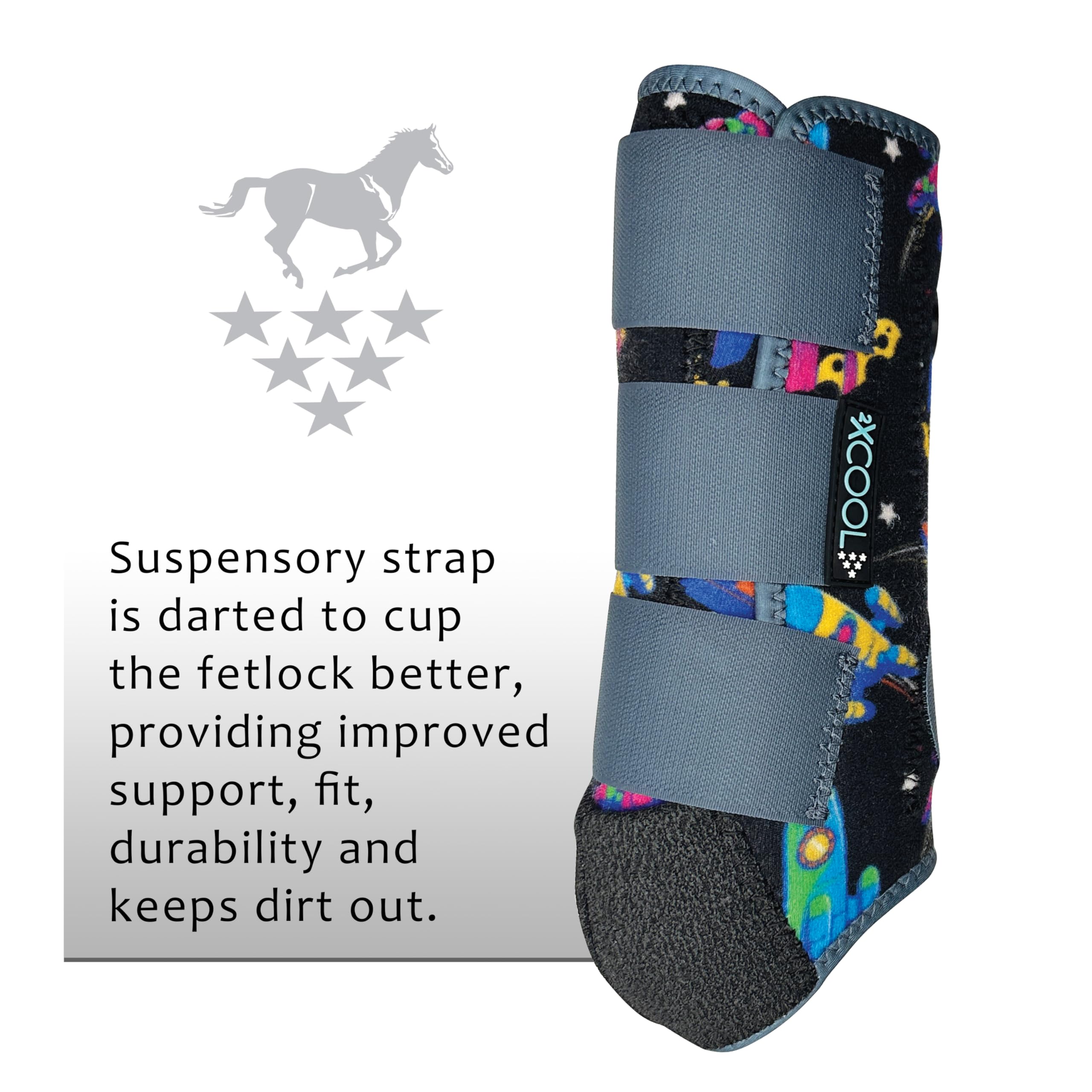 Professional's Choice 2XCool boots, lightweight four-way stretch for supportive protection.