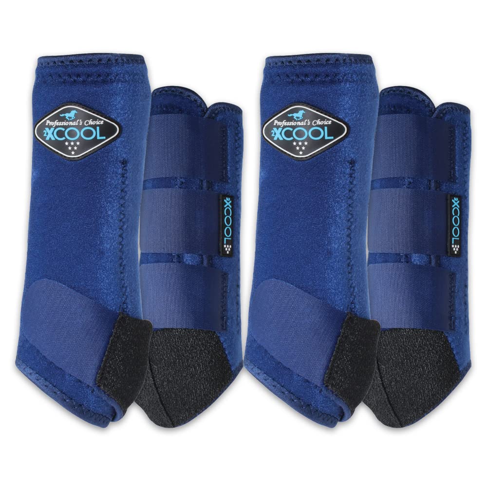 Professional's Choice 2XCool boot front view showing protective design for active horses